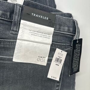 Pants, jean, Banana Republic Slim fit 42 x 32 Traveler( no need to iron), gray
